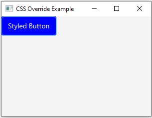 JavaFx: CSS vs inline styling overrid.